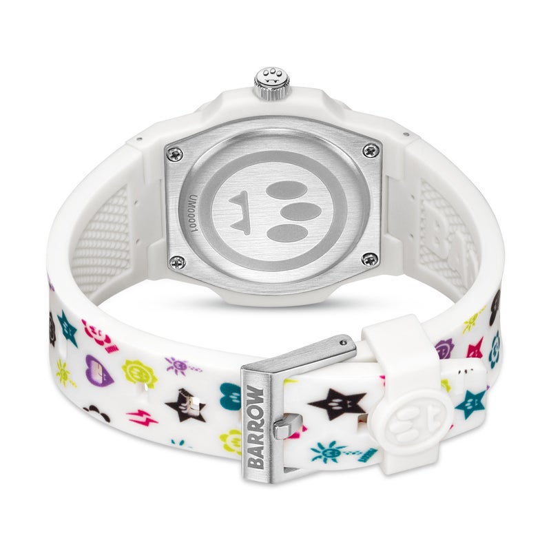 Barrow BWW00001 White Yellow Dial Silicone Strap Unisex Watch, 43mm - Image 3